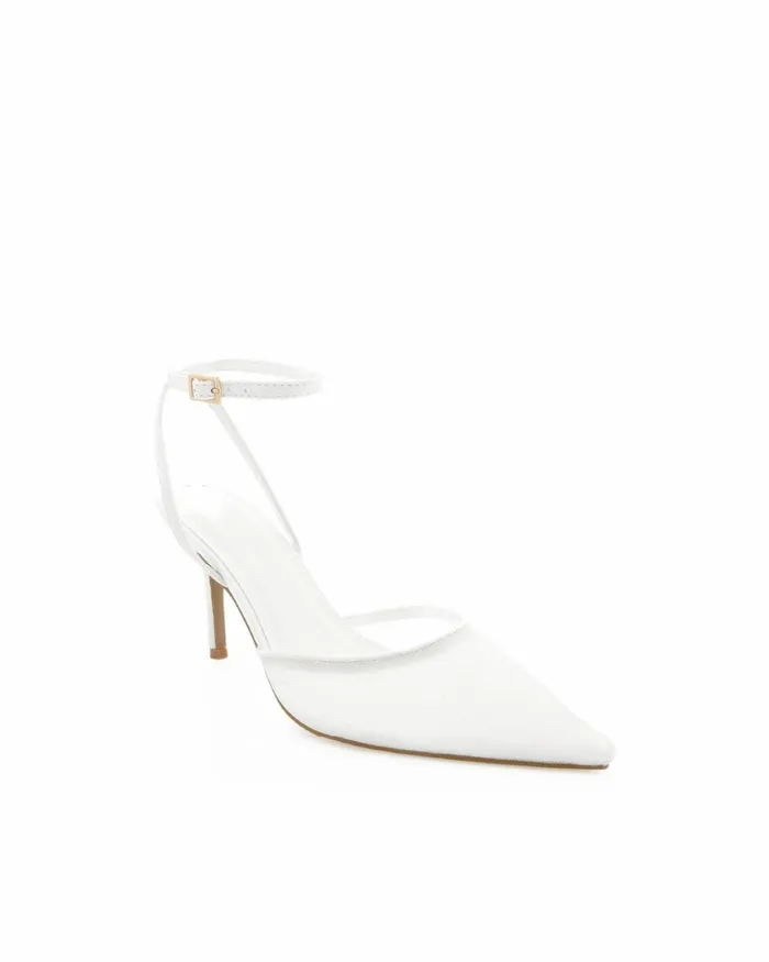 Women Stiletto Heels Billini KETIFA 8211 WHITE MESH