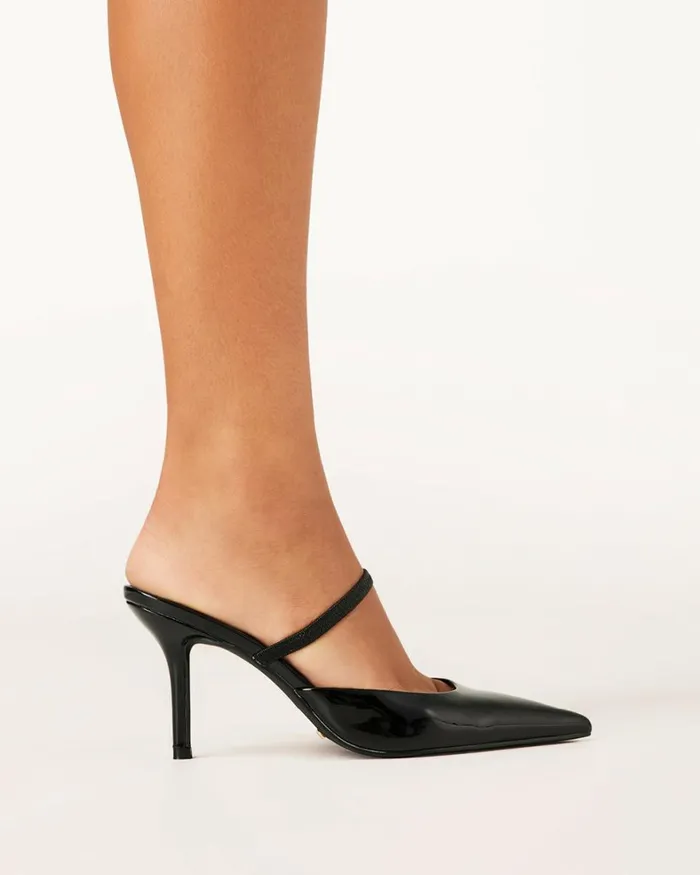 Women Stiletto Heels Billini KODA 8211 BLACK PATENTPUMPS