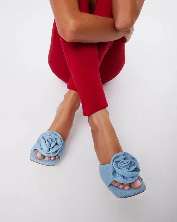 Women Stiletto Heels Billini QUINELLA 8211 MID BLUE DENIM