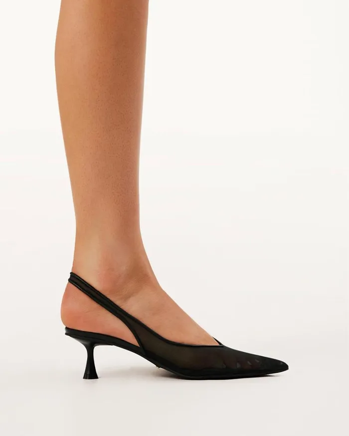 Women Stiletto Heels Billini ROSE 8211 BLACK MESH