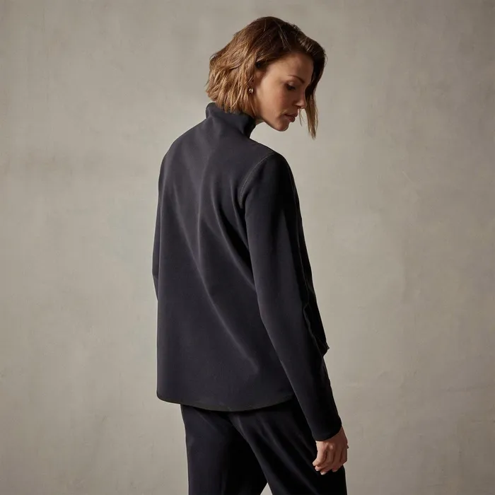 Women Sweat TopsBottoms James Perse Long Sleeve Polar Fleece Turtleneck Black