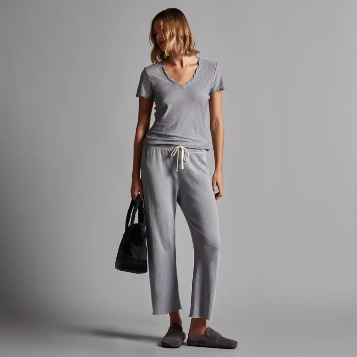 Women Sweat TopsBottoms James Perse Vintage French Terry Cutoff Sweatpant Breeze Pigment