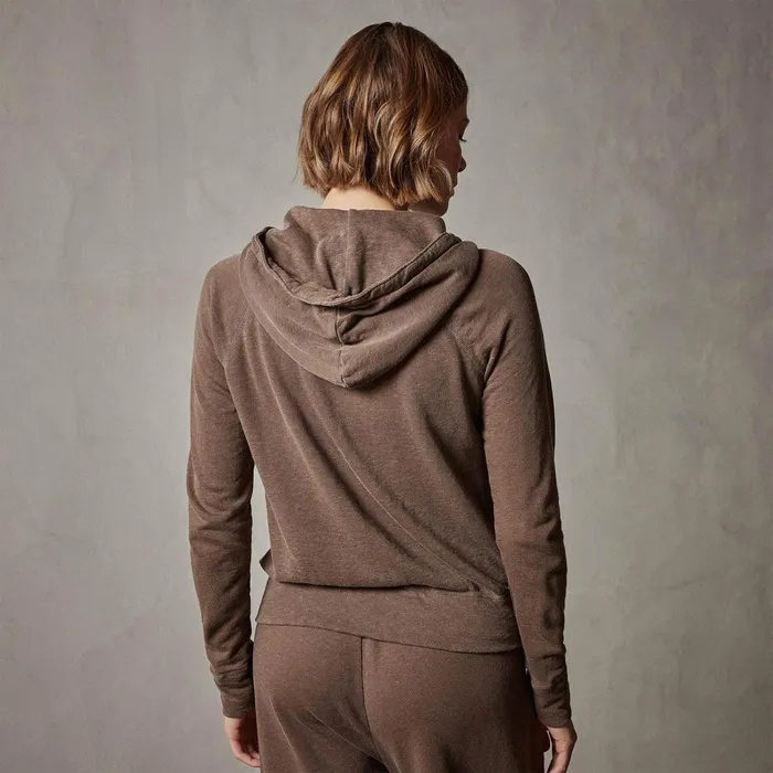 Women Sweat TopsBottoms James Perse Vintage French Terry Zip Up Hoodie Fox Pigment