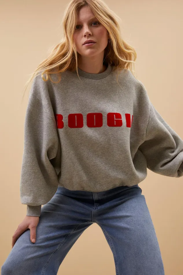 Women Sweaters Bybar Bibi Boogie Sweater Grey Melee Women Sweaters Bybar Bibi Boogie Sweater Grey Melee