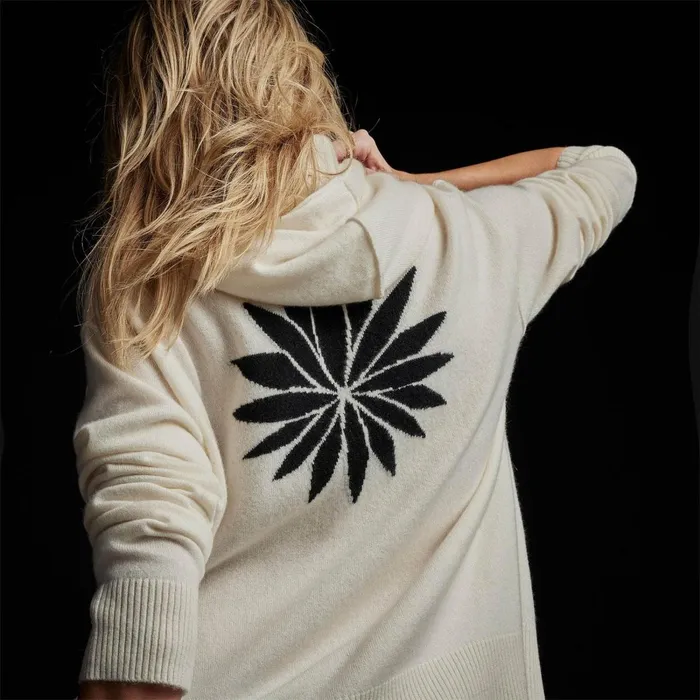 Women Sweaters James Perse Agave Graphic Hoodie Ivory