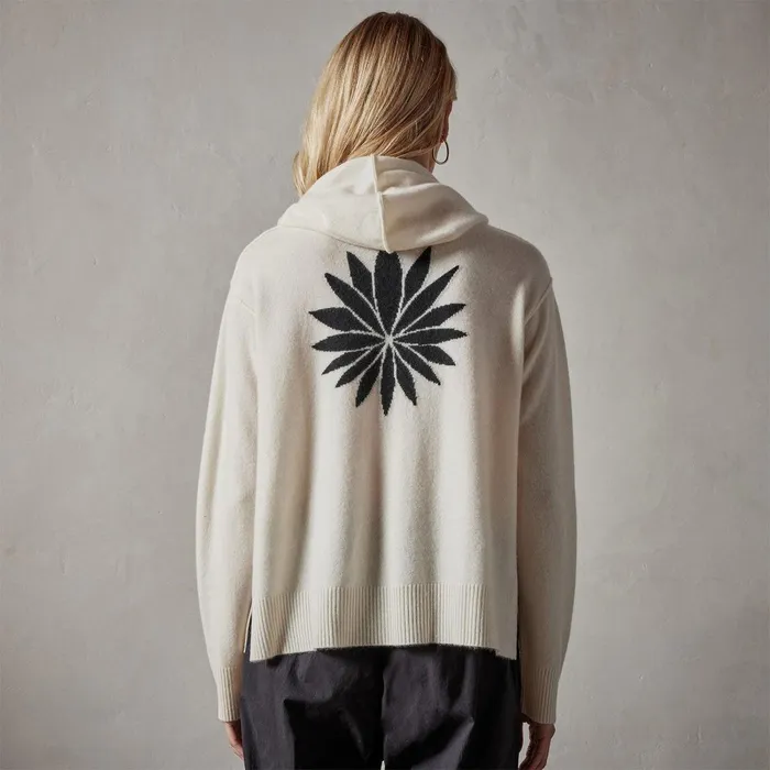 Women Sweaters James Perse Agave Graphic Hoodie Ivory