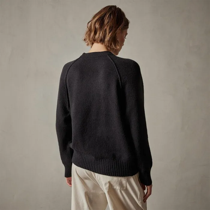 Women Sweaters James Perse Cotton Cashmere Blend Pullover Black