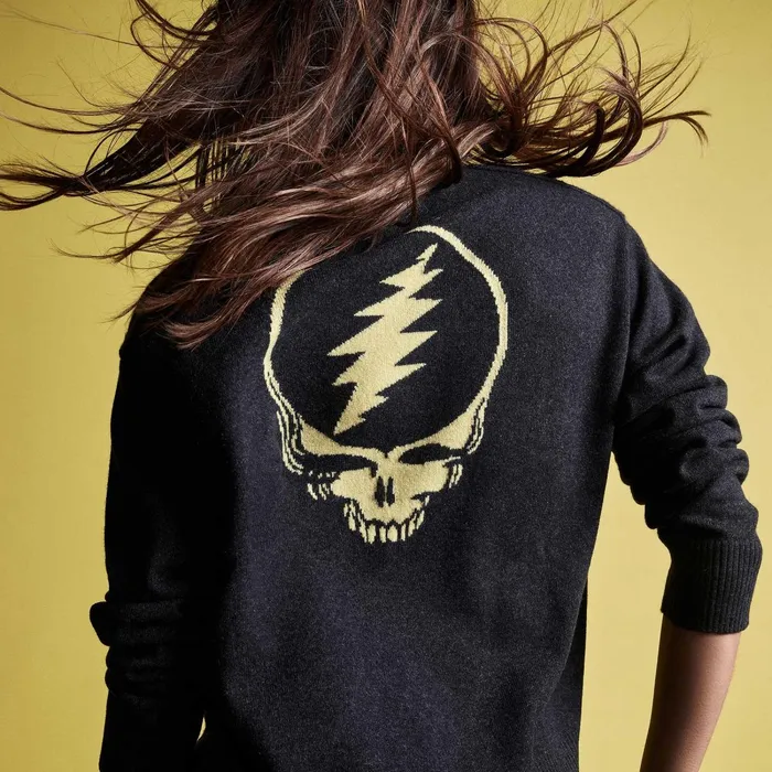 Women Sweaters James Perse Grateful Dead Pullover Hoodie Anthracite
