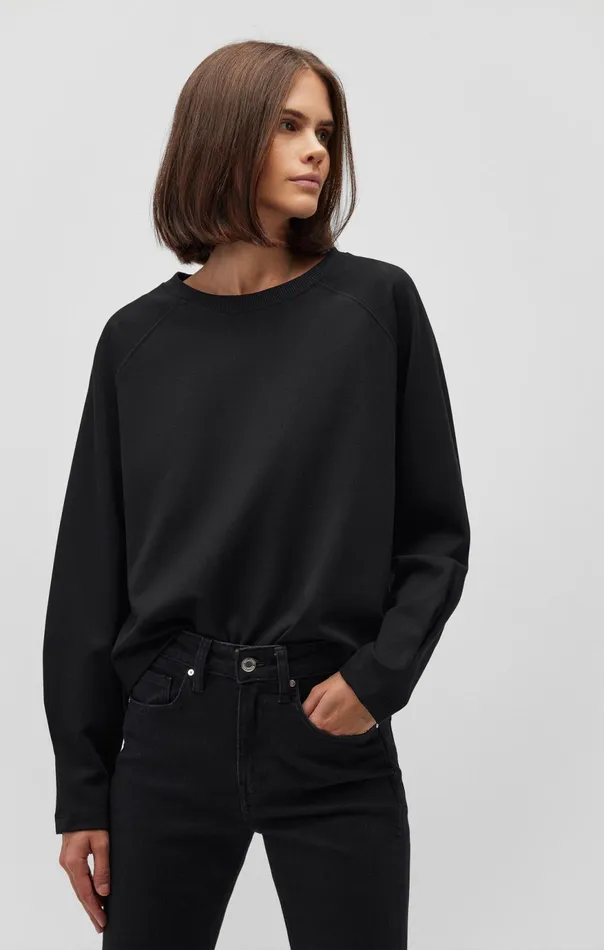 Women Sweatshirt In Black Mavi Jeans Loungewear