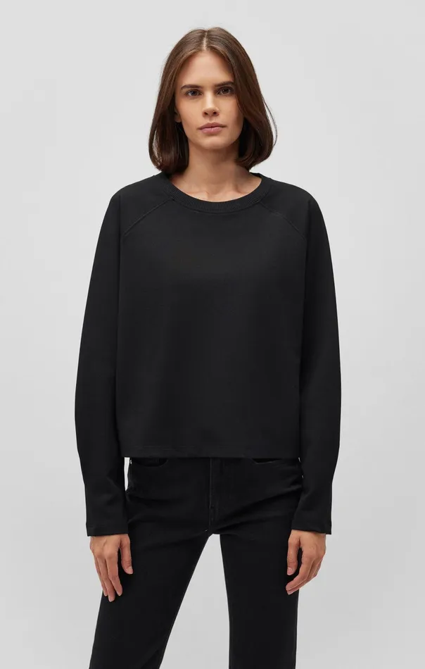 Women Sweatshirt In Black Mavi Jeans Loungewear Women Sweatshirt In Black Mavi Jeans Loungewear