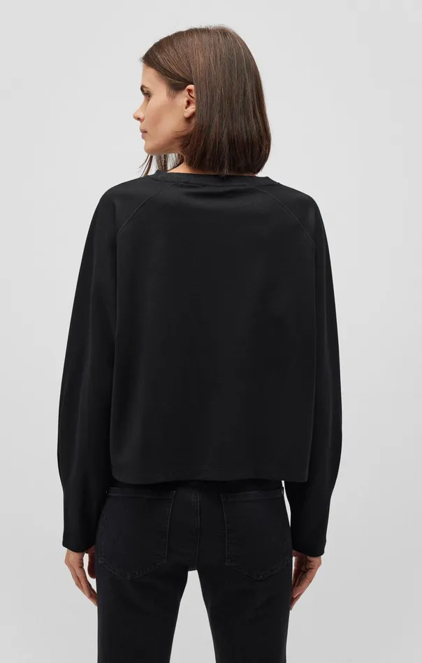 Women Sweatshirt In Black Mavi Jeans Loungewear Women Sweatshirt In Black Mavi Jeans Loungewear