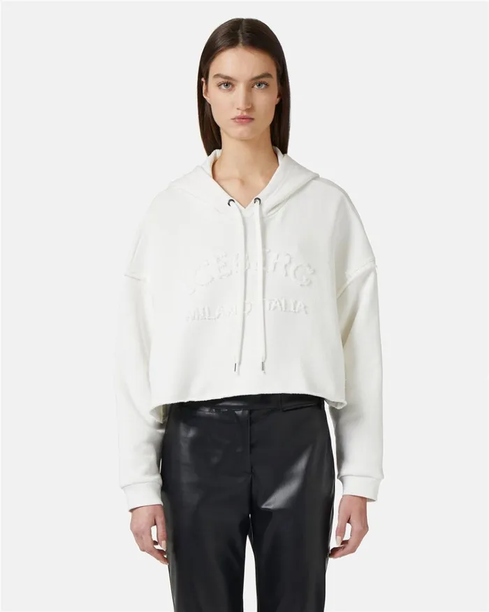 Women SWEATSHIRTS Iceberg Cropped Sweatshirt With Hood