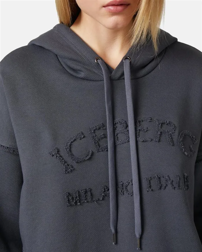Women SWEATSHIRTS Iceberg Cropped Sweatshirt With Hood Women SWEATSHIRTS Iceberg Cropped Sweatshirt With Hood