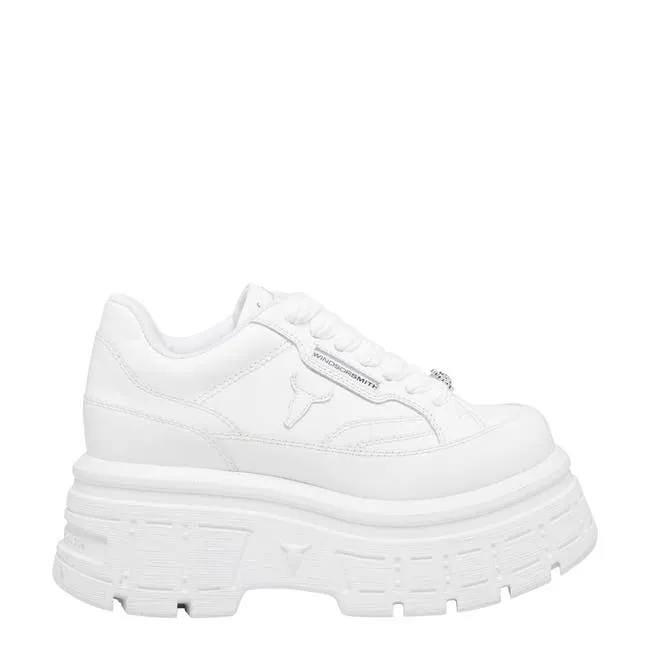 Women Swerve White Sneakers Windsor Smith Platform Sneakers