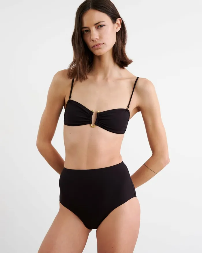 Women Swim Nili Lotan BANDEAU BIKINI TOP Black