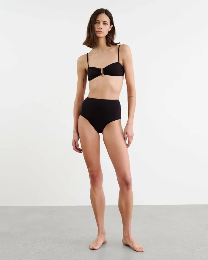 Women Swim Nili Lotan BANDEAU BIKINI TOP Black