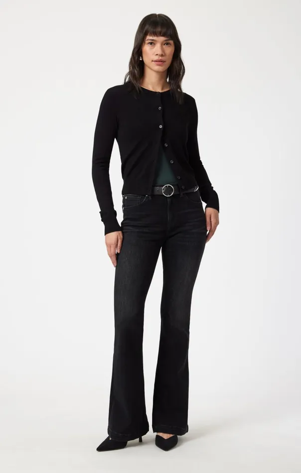 Women Sydney Flare In Smoke Brushed Feather Blue Mavi Jeans Denim
