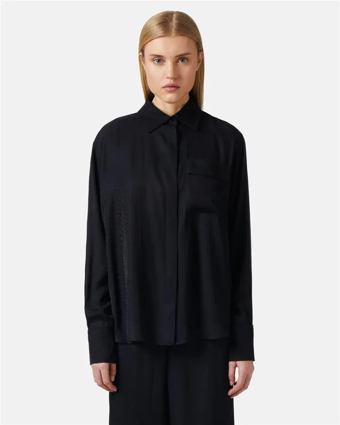 Women TSHIRTS AND TOPS Iceberg Jacquard Viscose Shirt With Snake Design