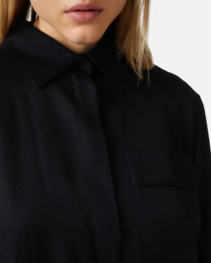 Women TSHIRTS AND TOPS Iceberg Jacquard Viscose Shirt With Snake Design