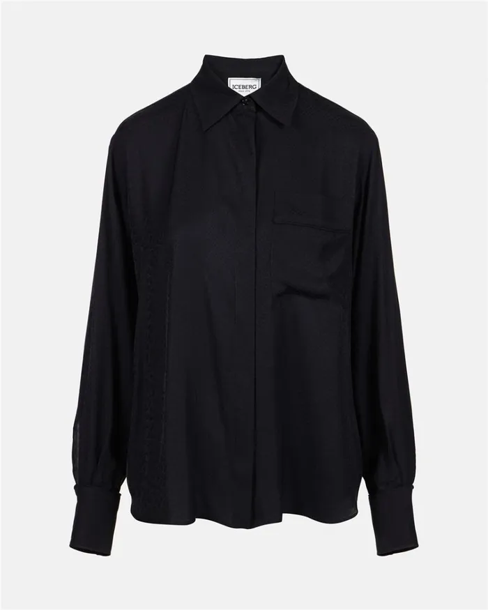 Women TSHIRTS AND TOPS Iceberg Jacquard Viscose Shirt With Snake Design