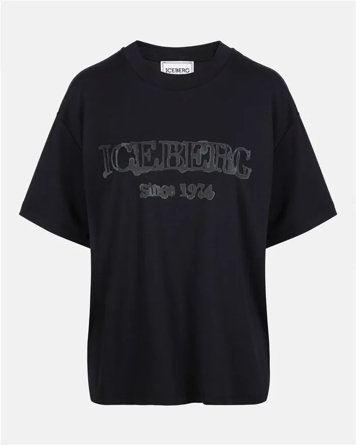 Women TSHIRTS AND TOPS Iceberg Tshirt With Iceberg Logo Women TSHIRTS AND TOPS Iceberg Tshirt With Iceberg Logo