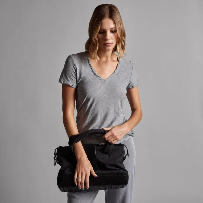 Women TShirts James Perse Sheer Slub Casual V Neck Breeze
