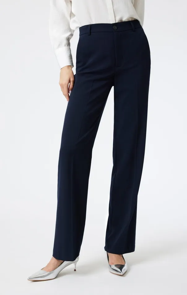 Women Tailored Straight Leg Pants In Blue Mavi Jeans Pants