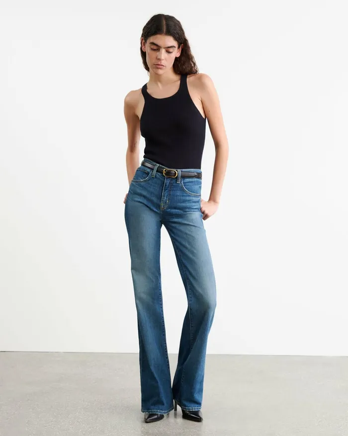Women Tees Nili Lotan LOTTIE KNIT TANK Dark Navy