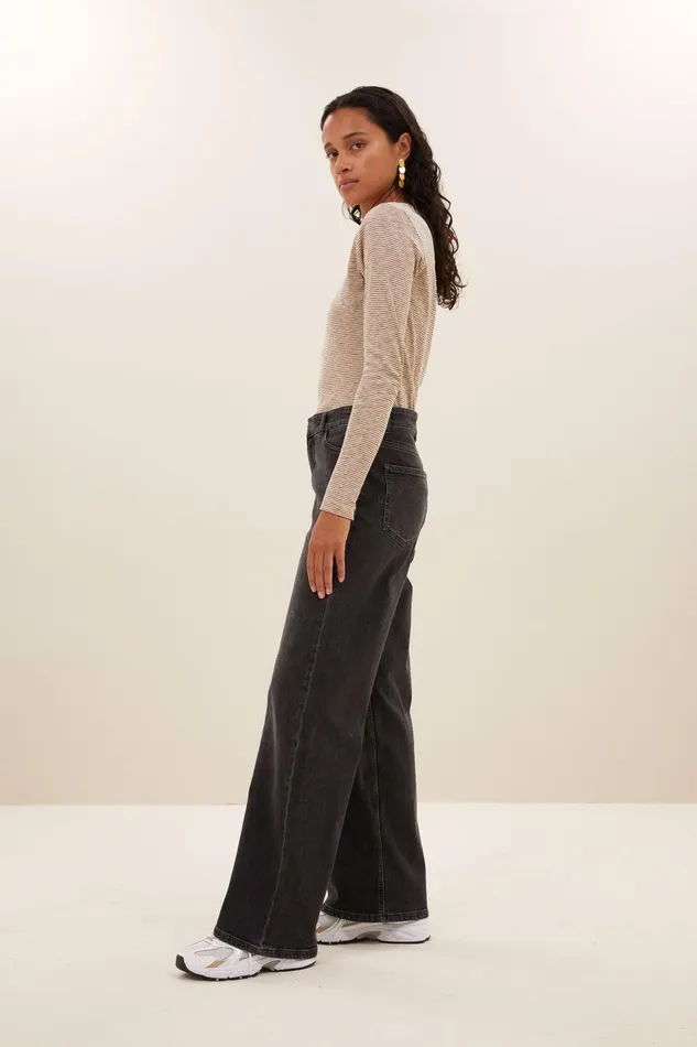 Women Tops and Shirts Bybar Basic Ls Thin Stripe Top Pecan Women Tops and Shirts Bybar Basic Ls Thin Stripe Top Pecan