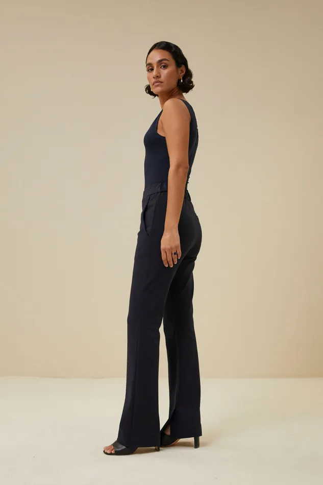 Women Tops and Shirts Bybar Lace Singlet Dark Navy