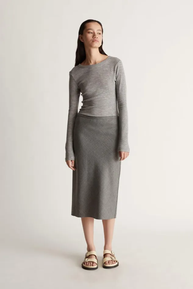 Women Tops And Shirts Lee Mathews Billy LS Top Billygrey