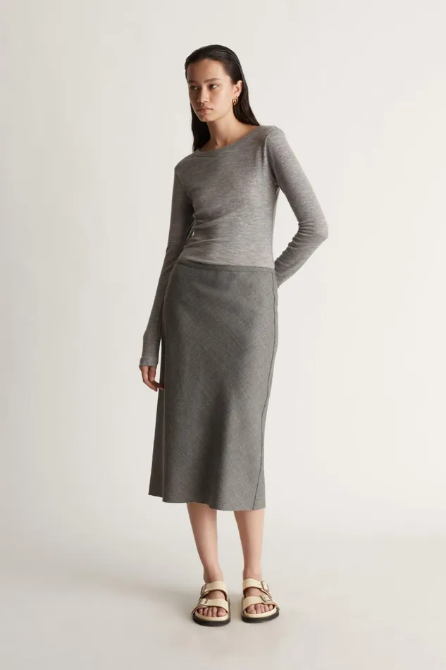Women Tops And Shirts Lee Mathews Billy LS Top Billygrey