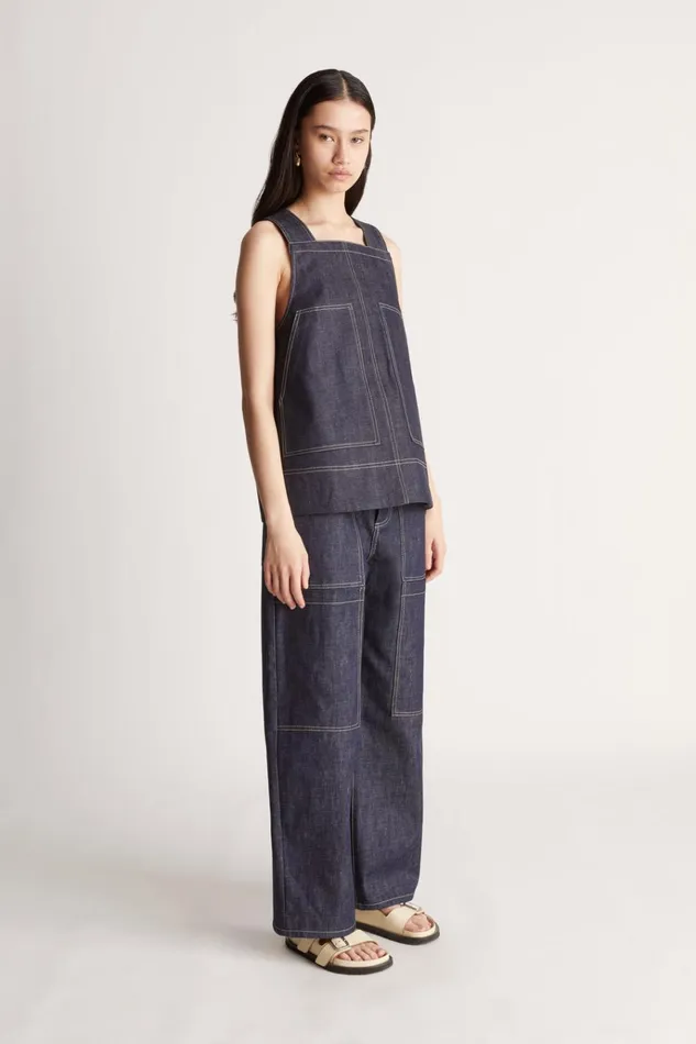 Women Tops And Shirts Lee Mathews LM Denim Tank Ink