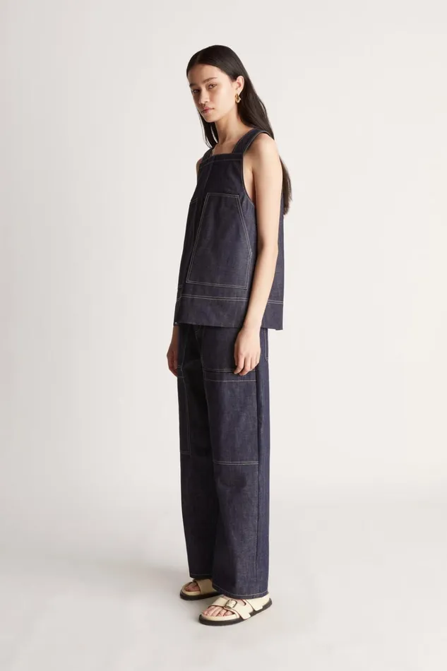Women Tops And Shirts Lee Mathews LM Denim Tank Ink