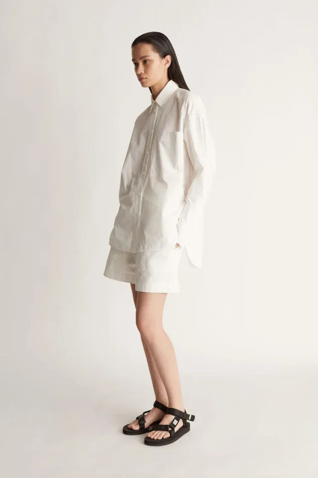 Women Tops And Shirts Lee Mathews LM Poplin LS Shirt Natural