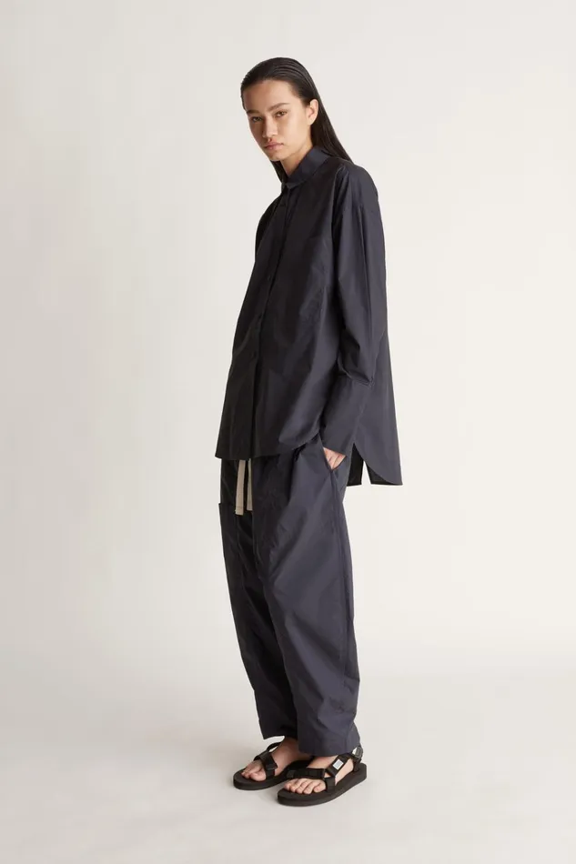 Women Tops And Shirts Lee Mathews LM Poplin LS Shirt Navy