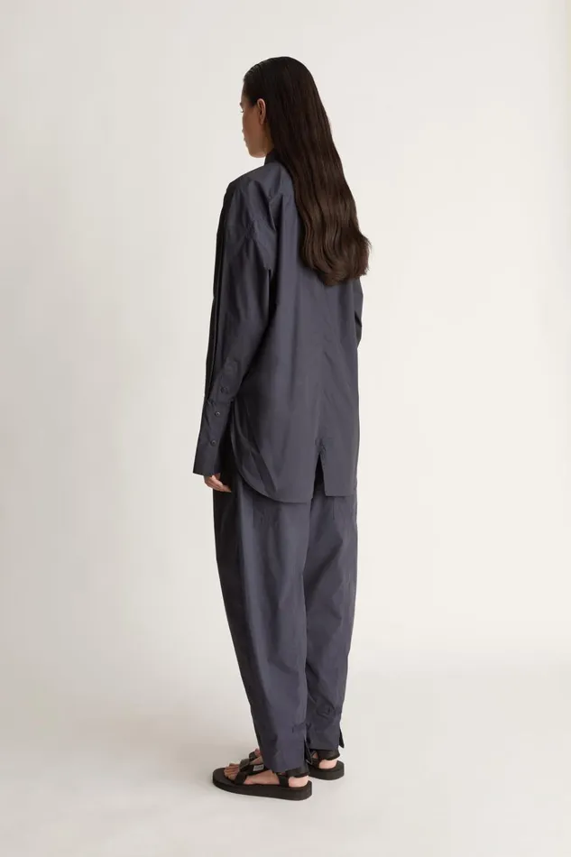 Women Tops And Shirts Lee Mathews LM Poplin LS Shirt Navy