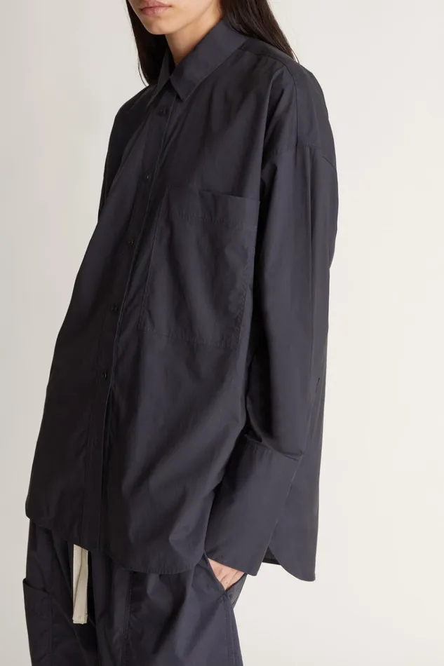 Women Tops And Shirts Lee Mathews LM Poplin LS Shirt Navy