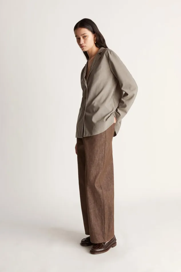 Women Tops And Shirts Lee Mathews Mortimer Shirt Oyster