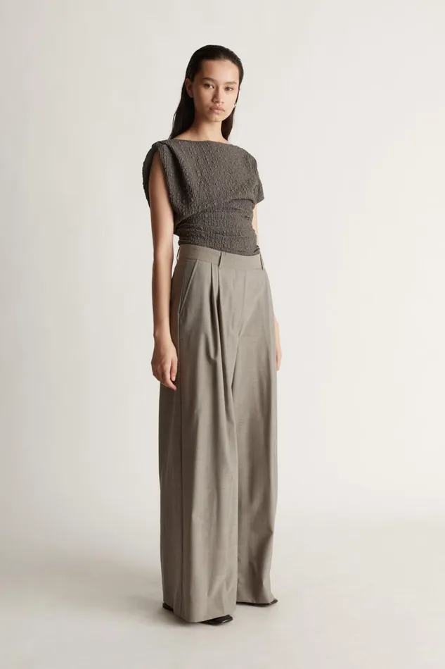 Women Tops And Shirts Lee Mathews Violet Top Charcoal