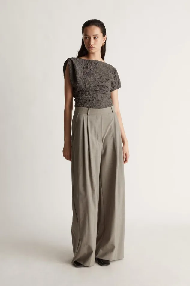 Women Tops And Shirts Lee Mathews Violet Top Charcoal