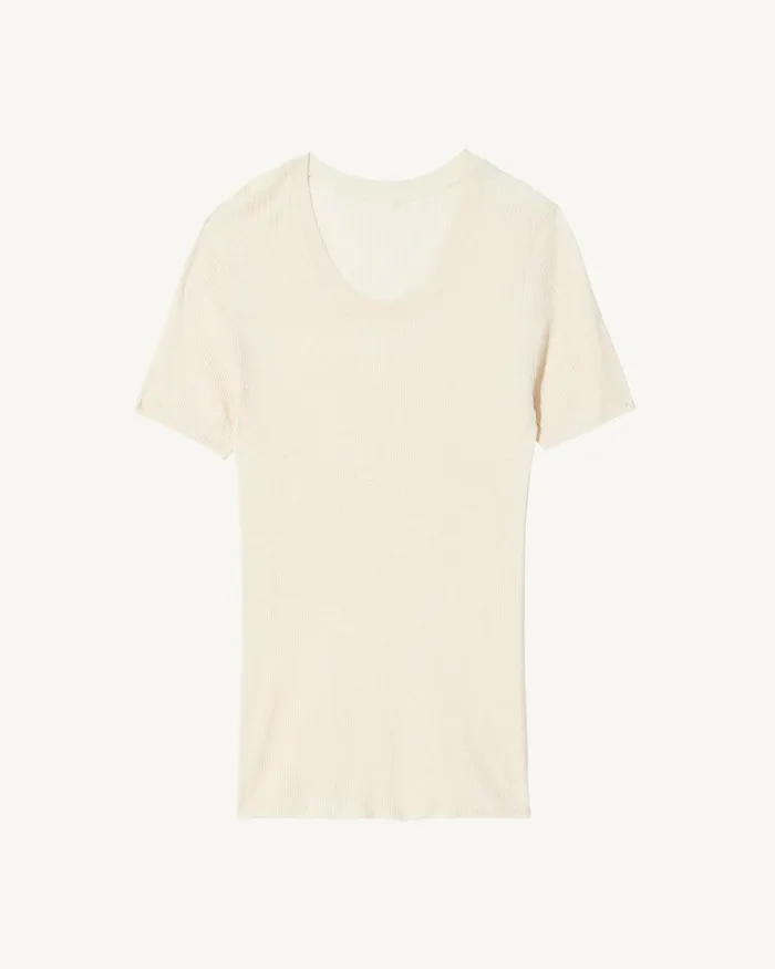 Women Tops Nili Lotan ARACELI SILK KNIT TEE Black
