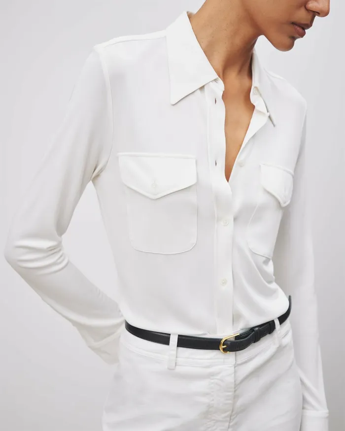 Women Tops Nili Lotan AVELINE SHIRT Black