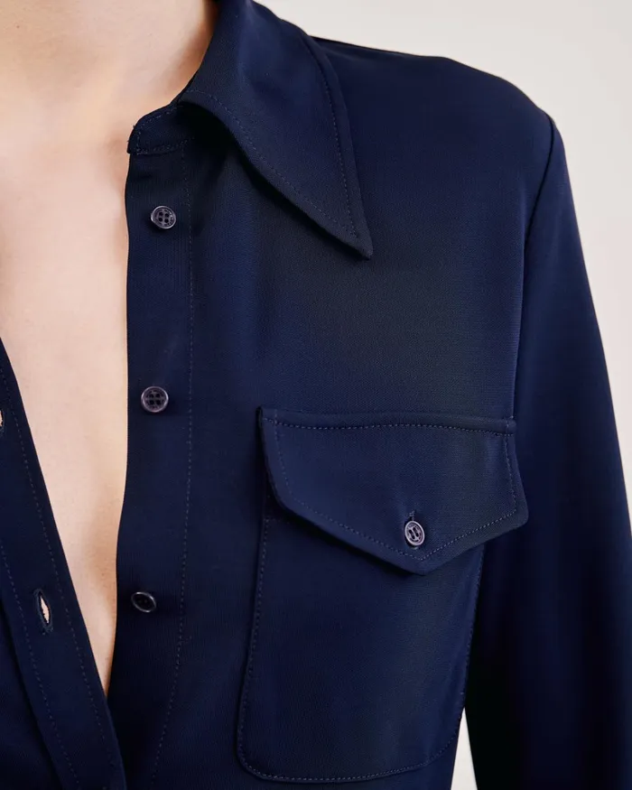 Women Tops Nili Lotan AVELINE SHIRT Black