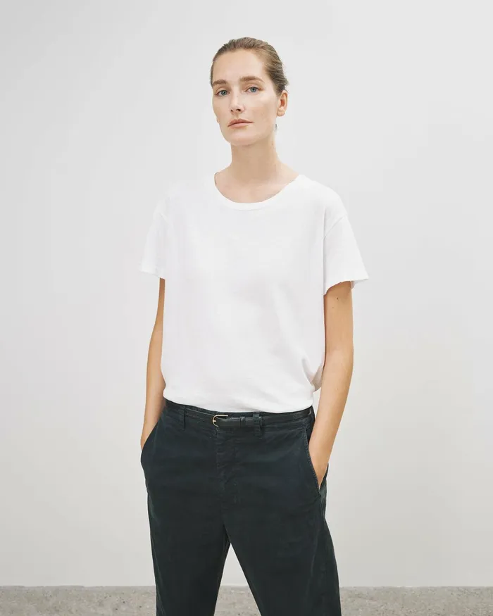 Women Tops Nili Lotan BRADY TEE Washed Black