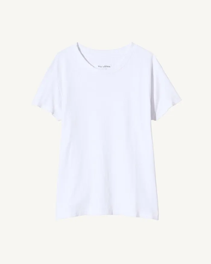 Women Tops Nili Lotan BRADY TEE Washed Black