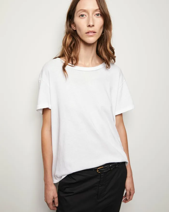 Women Tops Nili Lotan BRADY TEE Washed Black
