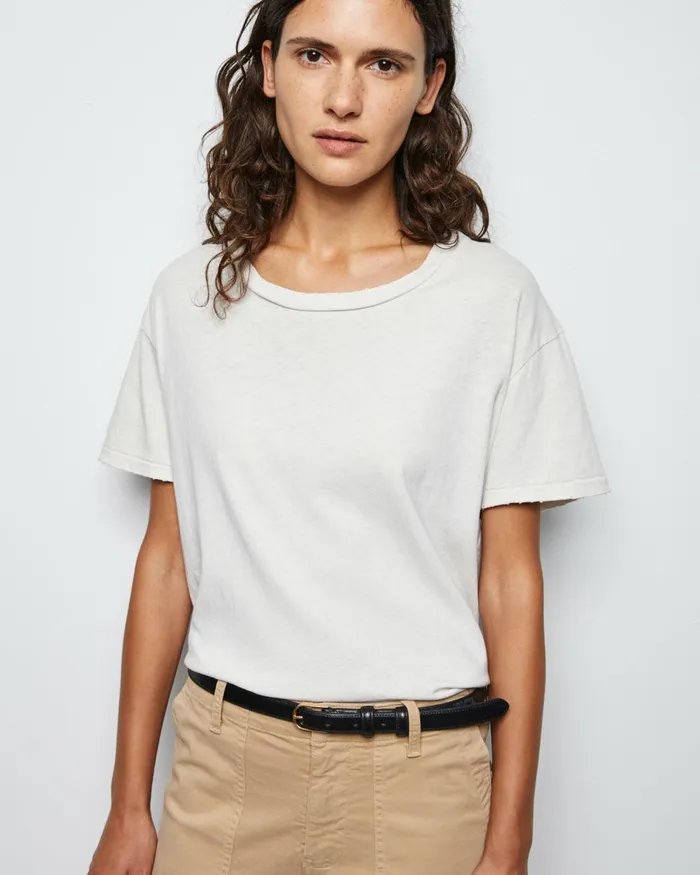 Women Tops Nili Lotan BRADY TEE Washed Black