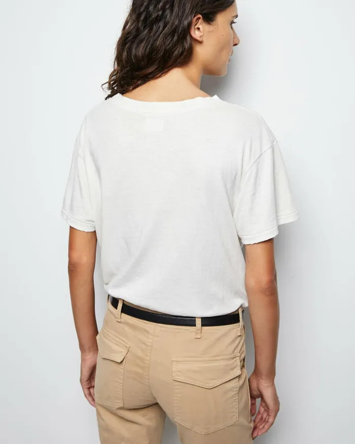 Women Tops Nili Lotan BRADY TEE Washed Black