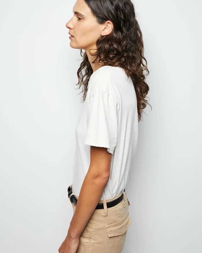 Women Tops Nili Lotan BRADY TEE Washed Black
